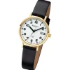 Regent Damen Armbanduhr Analog Lederarmband schwarz URBA791