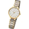 Regent Damen Armbanduhr Analog Metallarmband gold silber URF1503