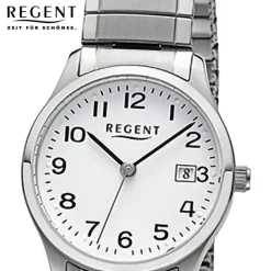 Regent Damen Armbanduhr Analog Edelstahlarmband silber URF1512