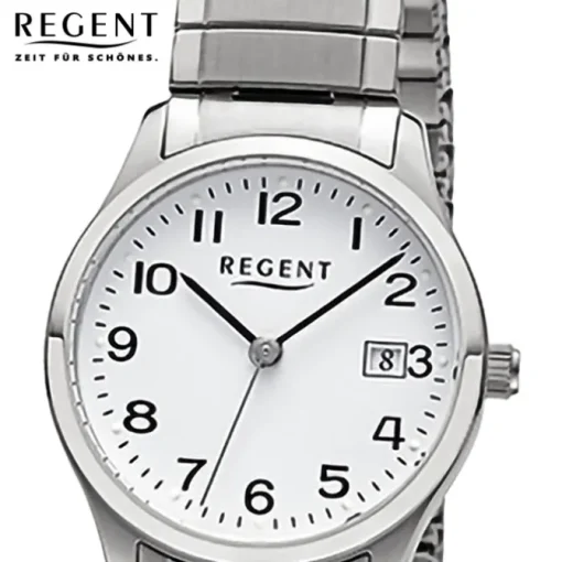 Regent Damen Armbanduhr Analog Edelstahlarmband silber URF1512