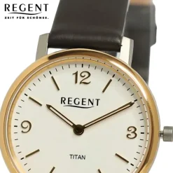 Regent Damen Armbanduhr Analog Lederarmband schwarz UR2094049
