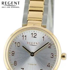 Regent Damen Armbanduhr Analog Metallarmband gold silber UR2192517