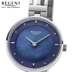 Regent Damen Armbanduhr Analog F-1148 Quarz-Uhr Metall silber URF1148