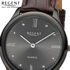Regent Damen Armbanduhr Analog Lederarmband braun UR2114085