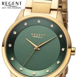 Regent Damen Armbanduhr Analog Metallarmband gold UR2212808