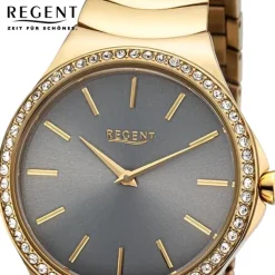 Regent Damen Armbanduhr Analog Metallarmband gold UR2212814
