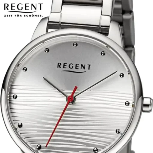 Regent Damen Armbanduhr Analog Metallarmband silber URBA743