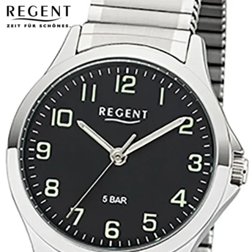 Regent Damen Armbanduhr Analog 2242415 Quarz-Uhr Metall silber UR2242415