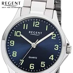 Regent Damen Armbanduhr Analog 2252407 Quarz-Uhr Metall silber UR2252407