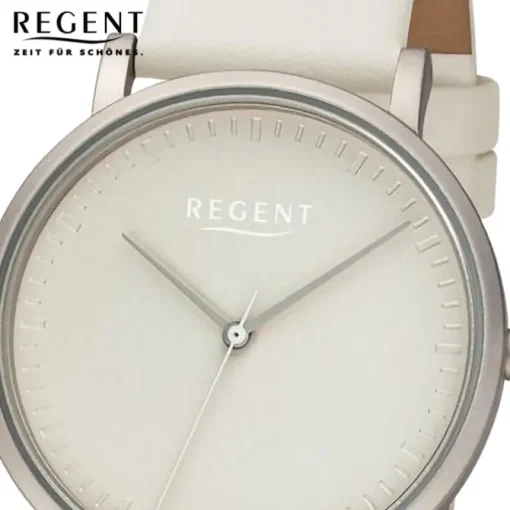 Regent Damen Armbanduhr Analog Lederarmband beige URBA803