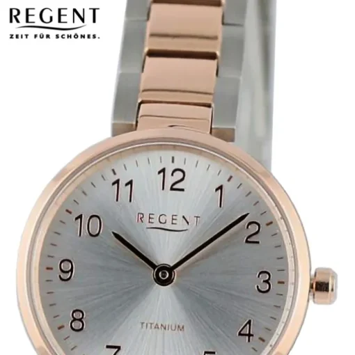 Regent Damen Armbanduhr Analog Metallarmband rosegold silber UR2192518