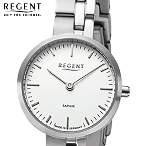 Regent Damen Armbanduhr Analog GM-2123 Quarz-Uhr Titanband anthrazit URGM2123