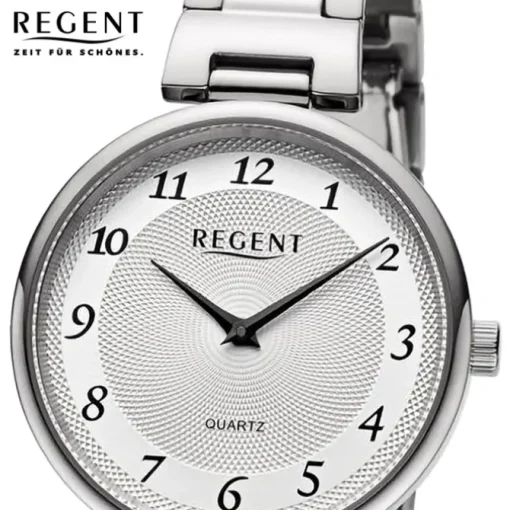 Regent Damen Armbanduhr Analog Metallarmband silber UR2254045