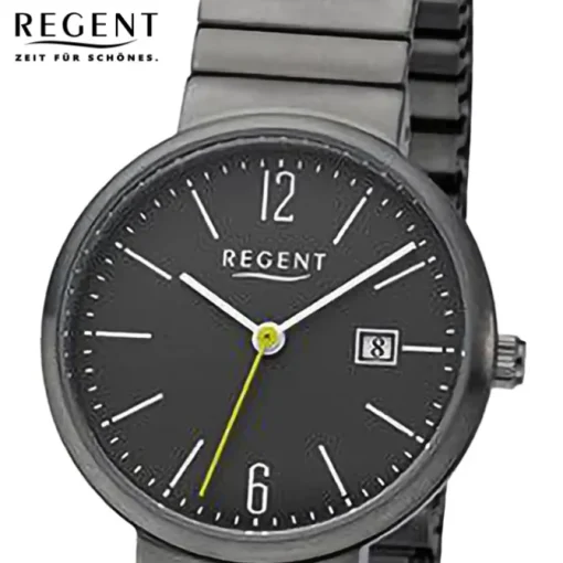 Regent Damen Armbanduhr Analog Edelstahlarmband grau URF1358
