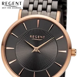 Regent Damen Armbanduhr Analog Metallarmband schwarz URF1492