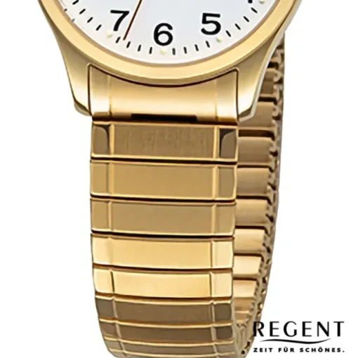 Regent Damen Armbanduhr Analog Edelstahlarmband gold URF1513