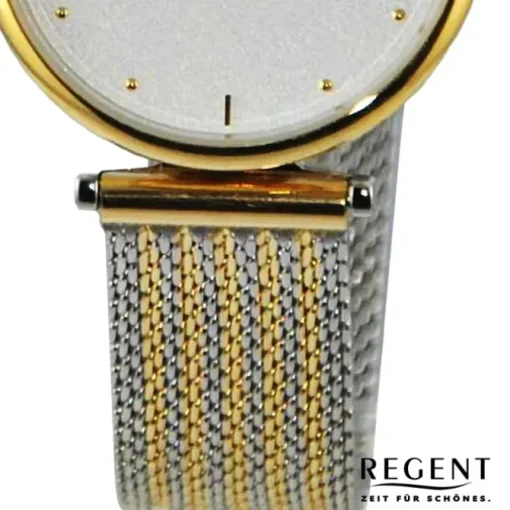 Regent Damen Armbanduhr Analog Metallarmband silber gold UR2212502