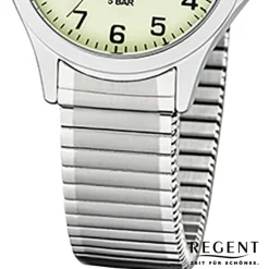 Regent Damen Armbanduhr Analog 2242423 Quarz-Uhr Metall silber UR2242423