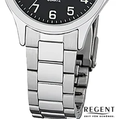 Regent Damen Armbanduhr Analog 2252409 Quarz-Uhr Metall silber UR2252409