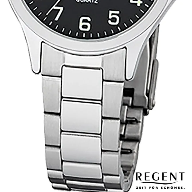 Regent Damen Armbanduhr Analog 2252409 Quarz-Uhr Metall silber UR2252409