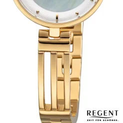 Regent Damen Armbanduhr Analog F-1149 Quarz-Uhr Metall gold URF1149
