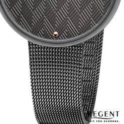 Regent Damen Armbanduhr Analog BA-570 Quarz-Uhr Edelstahl grau URBA570