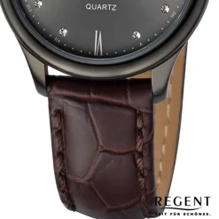 Regent Damen Armbanduhr Analog Lederarmband braun UR2114085