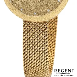 Regent Damen Armbanduhr Analog Metallarmband gold UR2212544