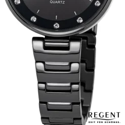 Regent Damen Armbanduhr Analog Metallarmband dunkelgrau UR2254043