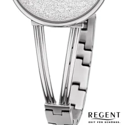 Regent Damen Armbanduhr Analog Metallarmband silber URBA680