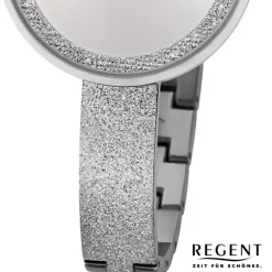 Regent Damen Armbanduhr Analog Metallarmband silber URBA685