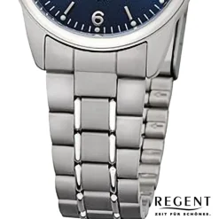 Regent Damen Armbanduhr Analog Metallarmband grau silber URF1342