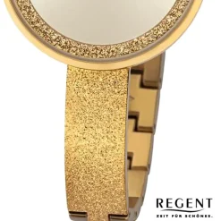 Regent Damen Armbanduhr Analog Metallarmband gold URBA687