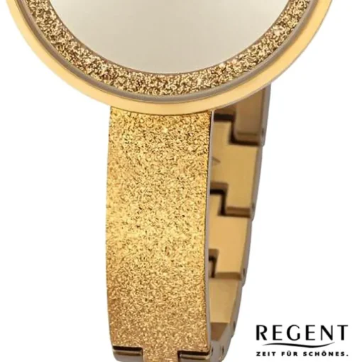 Regent Damen Armbanduhr Analog Metallarmband gold URBA687
