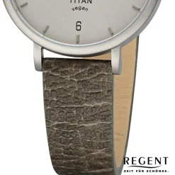 Regent Damen Armbanduhr Analog Lederarmband braun URBA694