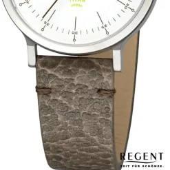 Regent Damen Armbanduhr Analog Lederarmband braun URBA699