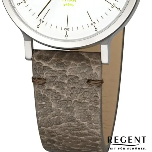Regent Damen Armbanduhr Analog Lederarmband braun URBA699
