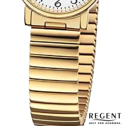 Regent Damen Armbanduhr Analog Edelstahlarmband gold URF1243