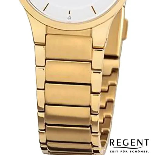 Regent Damen Armbanduhr Analog Metallarmband gold URF1312