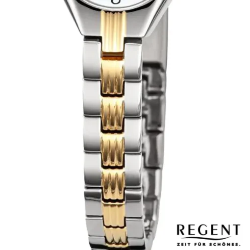 Regent Damen Armbanduhr Analog Metallarmband silber gold URF1469