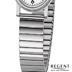 Regent Damen Armbanduhr Analog Edelstahlarmband silber URF1361