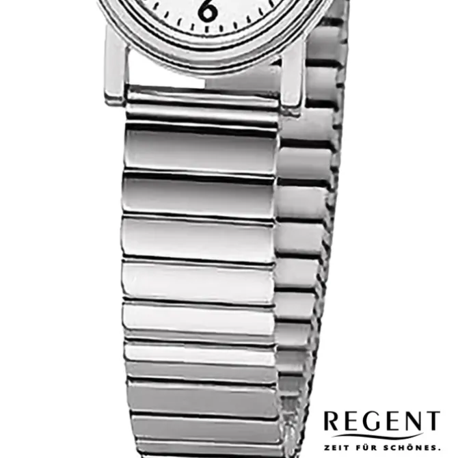 Regent Damen Armbanduhr Analog Edelstahlarmband silber URF1361