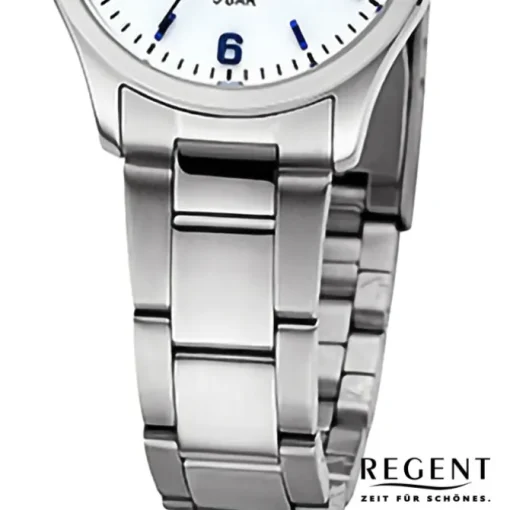 Regent Damen Armbanduhr Analog Metallarmband silber URF1419