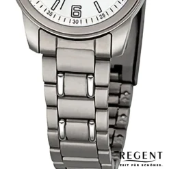 Regent Damen Armbanduhr Analog Metallarmband silber URF1441