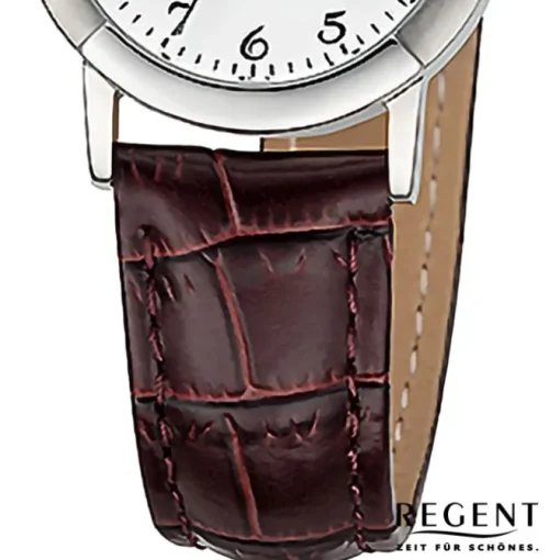 Regent Damen Armbanduhr Analog Lederarmband braun URF1443