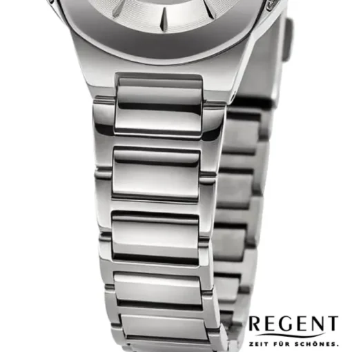 Regent Damen Armbanduhr Analog Metallarmband silber URF1488