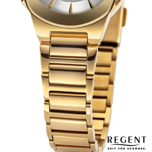 Regent Damen Armbanduhr Analog Metallarmband gold URF1490