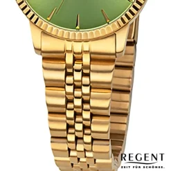Regent Damen Armbanduhr Analog Metallarmband gold URF1500