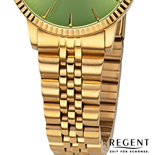 Regent Damen Armbanduhr Analog Metallarmband gold URF1500