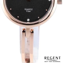 Regent Damen Armbanduhr Analog Metallarmband rosegold UR2214004
